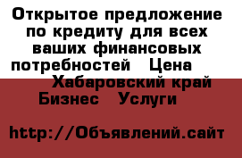 Открытое предложение по кредиту для всех ваших финансовых потребностей › Цена ­ 1 000 - Хабаровский край Бизнес » Услуги   